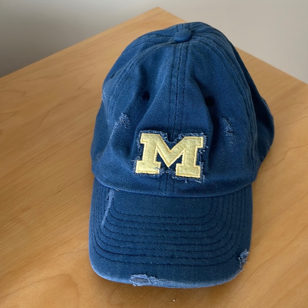University of Michigan Distressed Baseball Hat